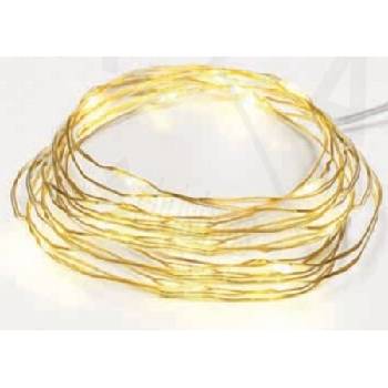 ACA Lighting LED dekoračná reťaz 5m 50LED 3xAA teplá biela bez funkcií zlatá X0150131