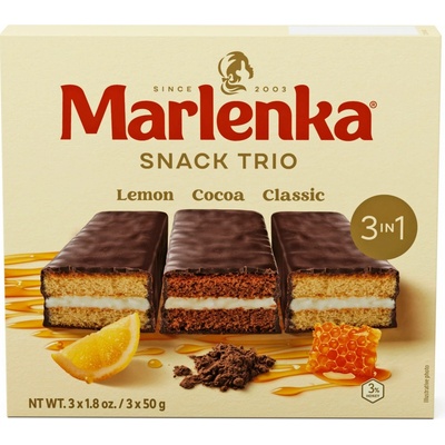 Marlenka Triopack Medové Snacky 3 x 50 g