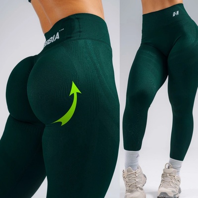 Nebbia Primal High-Waist Extra Push-Up Leggings 850 dark green