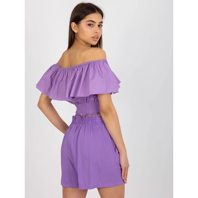 Lakerta dámský crop top LK-TP-508609.37 fialová