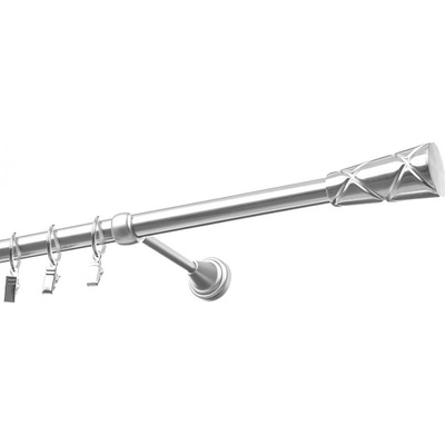 Garol Kovová garnýž Genua jednořadá exclusive nerez 150 cm