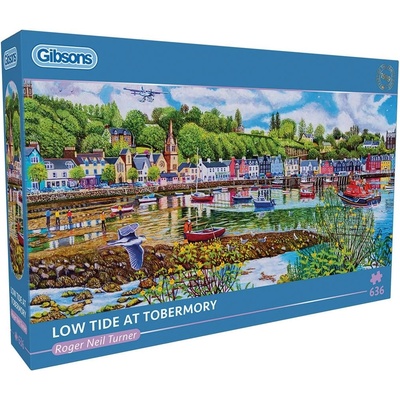 Gibsons Панорамен пъзел Gibsons от 636 части - Отлив в Тобърмори (G4061)