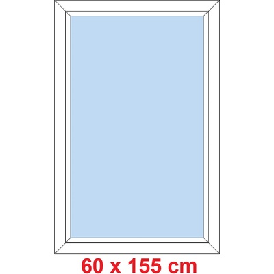 Soft Plastové okno 60x155 cm, FIX neotevíravé, Antracit struktura/bílá
