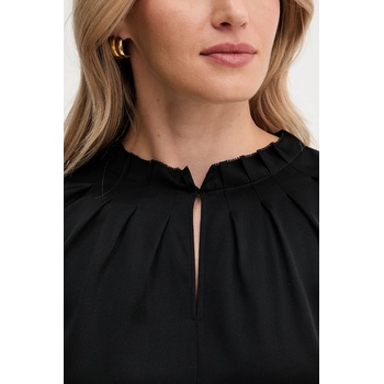 HUGO BOSS Копринена блуза boss дамска в черно с изчистен дизайн 50548224 (50548224)