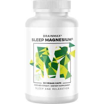 BrainMax Sleep Magnesium®, 320 mg, 50 капсули (магнезий, GABA, L-теанин, витамин B6, сок от вишна)