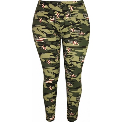 USA maskované legíny pružné 9073/4 zelené