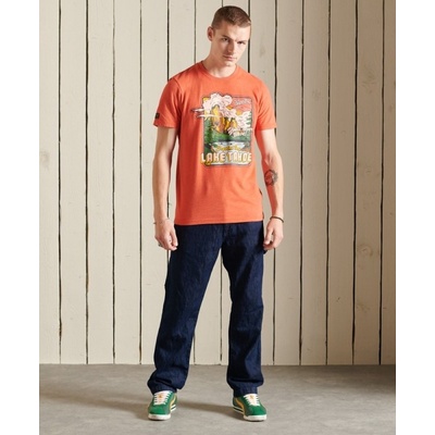 Superdry pánske tričko Heritage Mountain oranžová