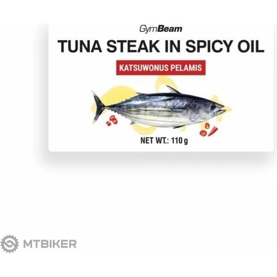 GymBeam Steak z tuňáka v pikantním oleji, 110 g