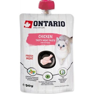 Ontario mäsová pochúťka pre mačiatka chicken fresh meat paste 90 g