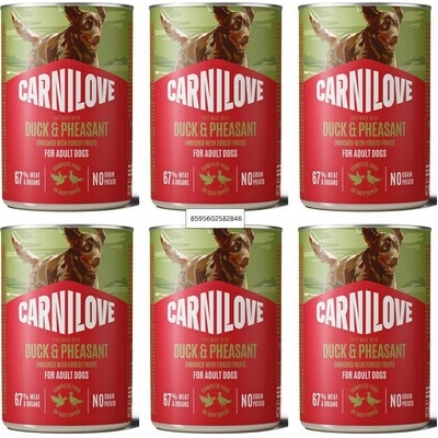 Carnilove Dog Can Paté made with Duck & Pheasant 6 x 400 g