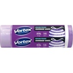 Vortex Лилаво-бели раирани с Връзки 35 л, торби за отпадъци, 15бр (4823071662597)