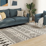 vidaXL Килим за открито и закрито къс косъм шарен 190x300 см не лъзгащ (4007219)
