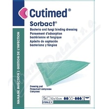 Cutimed Sorbact 10 x 10 cm 5 ks antimikrob.savá kompr.