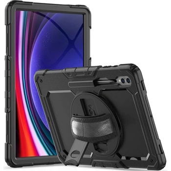 GKK Калъф с Дръжка за SAMSUNG Tab S10/S9/S8 Ultra 14.6", Solid360 Case, Черен (9319456604184)