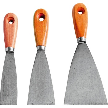 EXTOL CRAFT Špachtle drevená rukoväť 3-dielna sada 30-50-80mm