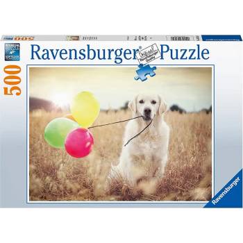 Image 1 of Ravensburger Пъзел Ravensburger от 500 части - Куче с балон (16585)