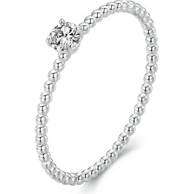 P&J Jewellery Stříbrný moissanitový prsten Nobilis SMR11