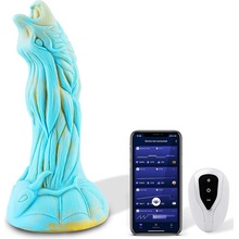 HiSmith WDA021-M Wildolo Dragon Wolf Fat Realistic Girthy Massive Colorful Dildo with App 21.5cm Turquoise
