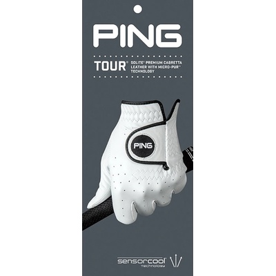 Ping Sport Tour Mens Golf Glove Bílá levá XL