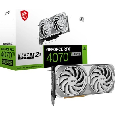 MSI GeForce RTX 4070 Ti SUPER 16GB GDDR6X 256bit (RTX4070TI SUPER 16G VENTUS 2X WHITE OC)