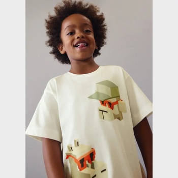 MAYORAL Тениска къс ръкав mix and match Сметана за мини момче Mayoral