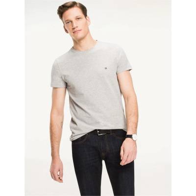 Tommy Hilfiger Тениска Tommy Hilfiger Stretch Slim Fit T-Shirt - Cloud 501