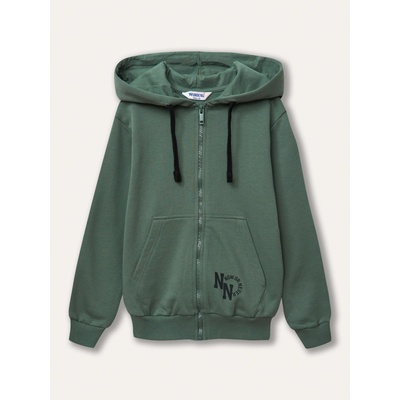 Winkiki Kids Wear mikina na zip s kapucí LA Khaki