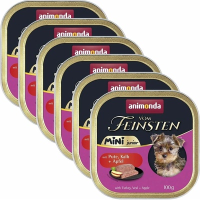 Animonda Vom Feinsten mini junior krůtí telecí jablko 6 x 100 g