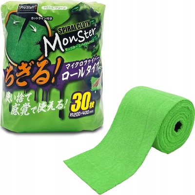 Prostaff Utierka z mikrovlákna Zelená farba „Monster“ mikrovlákna v rolke