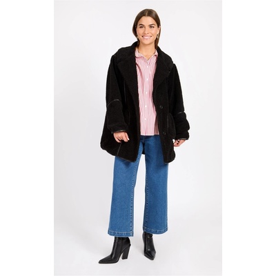 Little Mistress Яке Little Mistress Women's Textured Sherpa Jacket - Black
