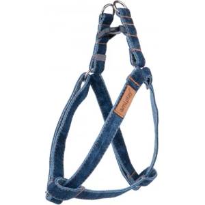 amiplay Denim Jeans - нагръдник за куче - ДЪНКИ, размер XL - гръдна обиколка 50-95 см, ширина 25 мм - Полша - 271715