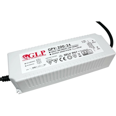 GLP GPV zdroj plastový CV IP67 různé typy 12V/24V - 24V, 200W