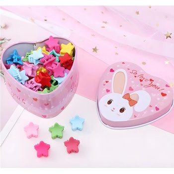 HARAHU Щипки за коса с кутия - Звездички kp7471 (7471)