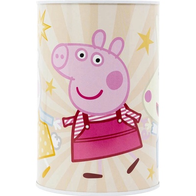 STOR Pokladnička Prasátko Peppa Kindness kovová XL drobné proškození
