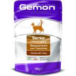 Gemon cat chunkies senior with turkey - Пауч за възрастни котки с Пуйка - 100гр