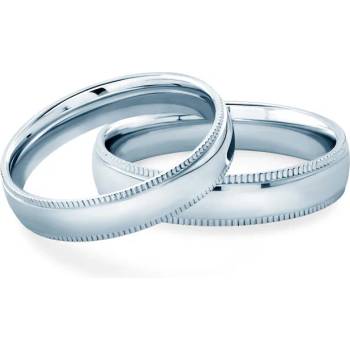 Image 1 of SAVICKI Сватбени халки: бяло злато, полукръгъл профил. 4 мм