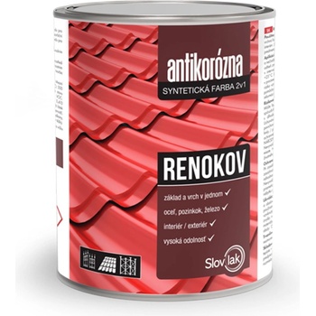 SLOVLAK Renokov antikorózna farba 2v1 farba na strechy 830 červený 0,75 kg