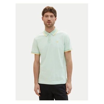 Tom Tailor Тениска с яка и копчета 1040822 Зелен Regular Fit (1040822)