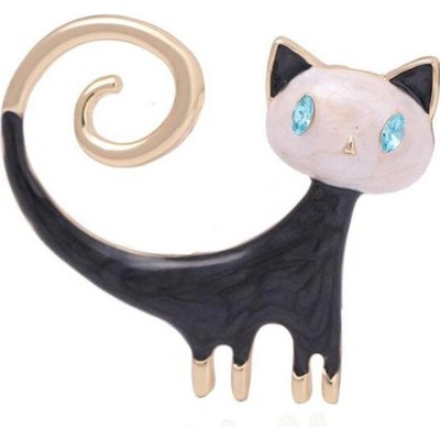 Gaira brož Kočička 340059 bílá – Zboží Dáma