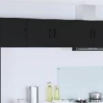 vidaXL Стенен шкаф PORTO Черно 80 x 31 x 40 см Инженерна дървесина (885286)