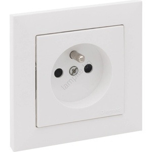Legrand - Стенна розетка с рамка SUNO 250V бяла (LR0081A)