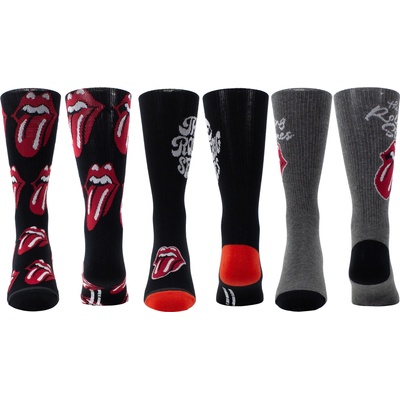 Чорапи (комплект от 3 чифта) the rolling stones - classic ton - black/black - perri´s socks - rsc371-077-o-m