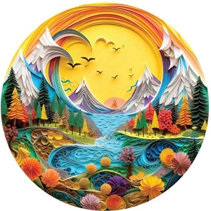 Art Puzzle - Puzzle Round Puzzle Paper Landscape - 570 piese