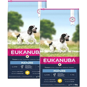 Eukanuba Caring Senior Medium Breed 2 x 15 kg