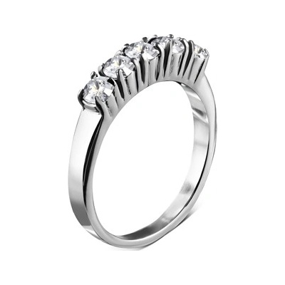 Šperky4U ocelový prsten se zirkony OPR1619