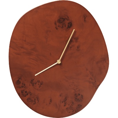 ferm LIVING Melt Стенен часовник дървен, кафяв (1104272413)
