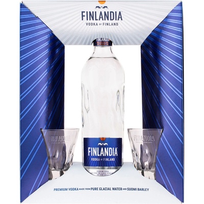 Finlandia 40% 0,7 l (dárkové balení 2 sklenice)