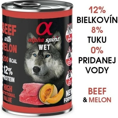 Alpha Spirit Adult Hovädzie s melónom 400 g