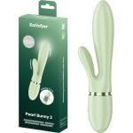  Ротационен вибратор за G-точката и клитора, 21, 5см. - Pearl Bunny 2 Green (SATISFY569)