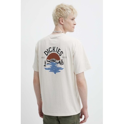 Dickies Памучна тениска Dickies BEACH TEE SS в бежово с принт DK0A4YRD (DK0A4YRD)